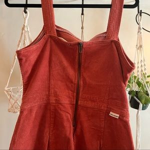 Billabong Terracotta Corduroy Wide-Leg Jumpsuit